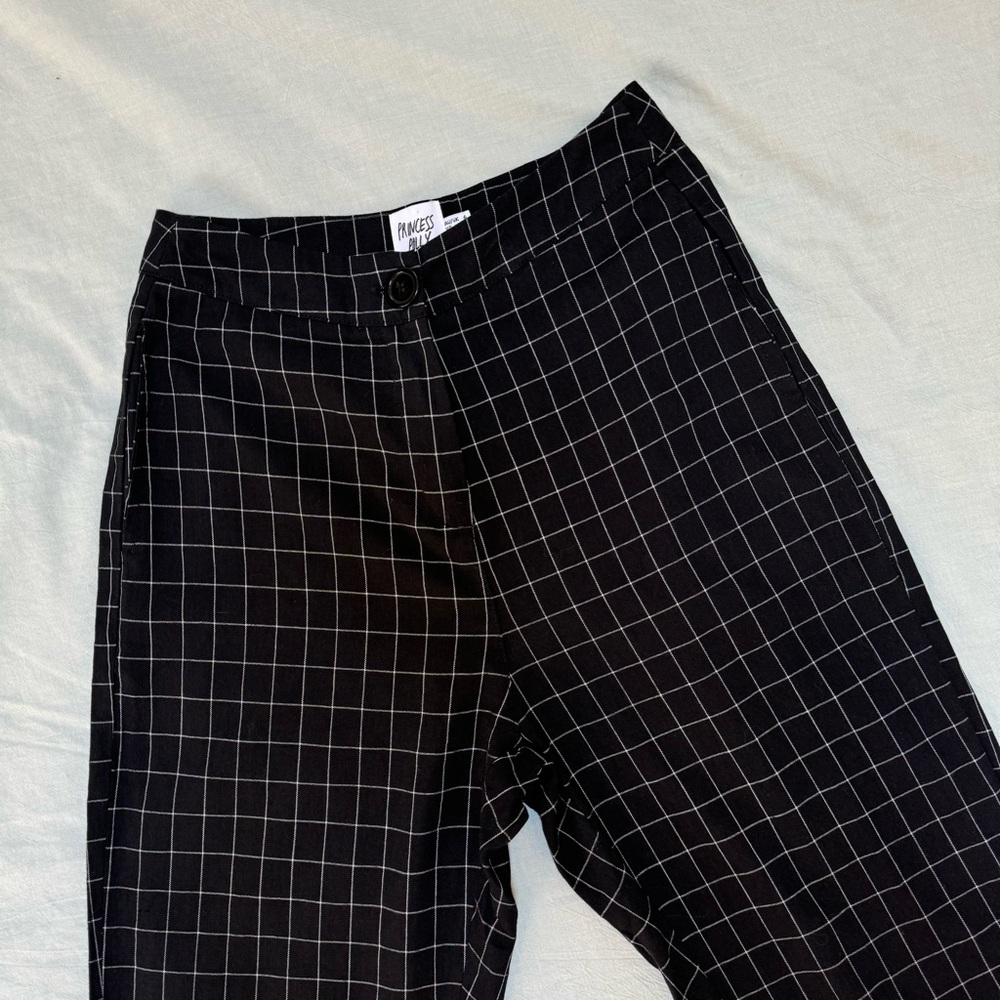 NWOT Princess Polly black and white grid pants size 2